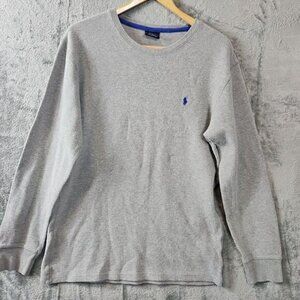 Polo Ralph Lauren Men’s Med Gray Long-Sleeve Sleepwear Shirt -